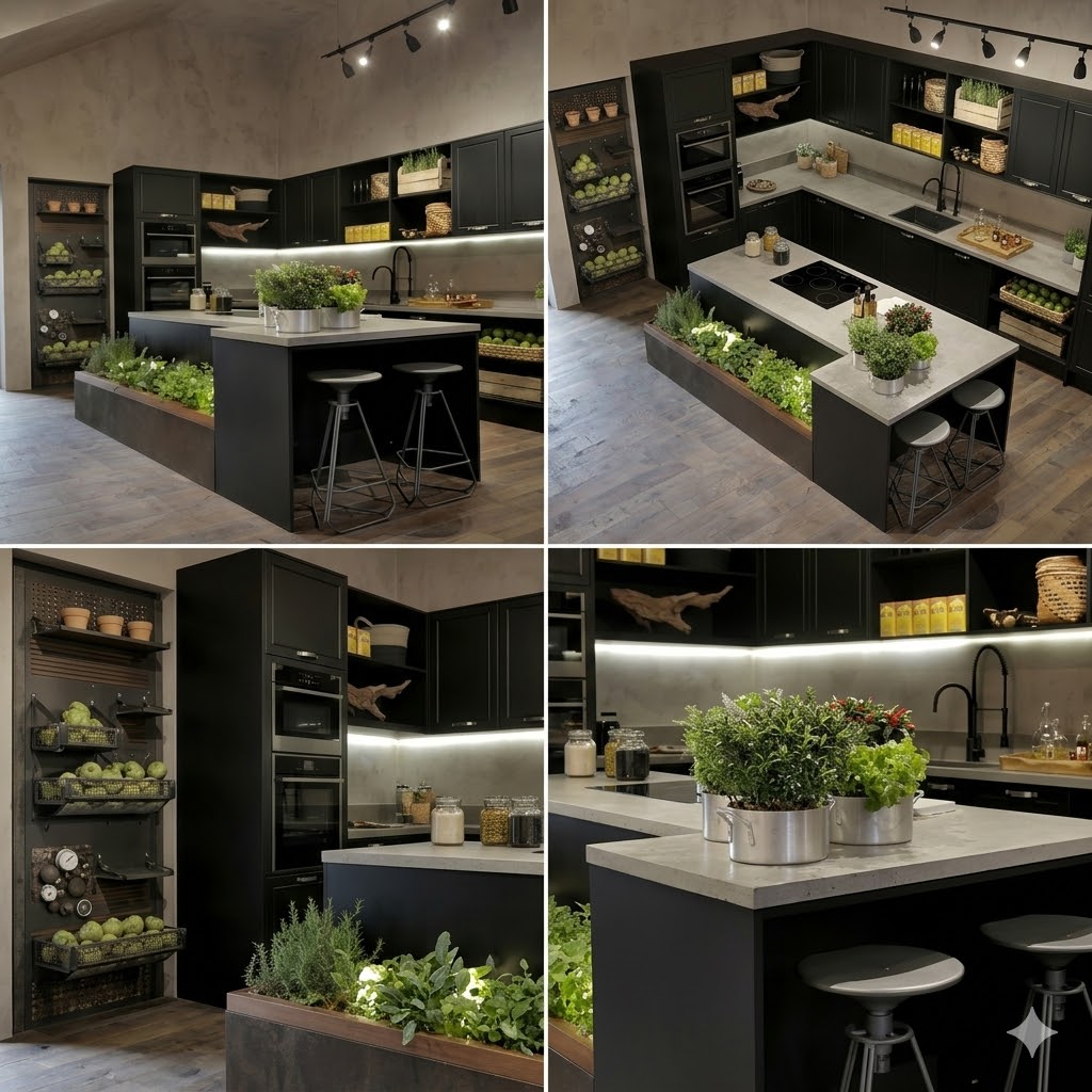 Healthy herb garden kitchen design