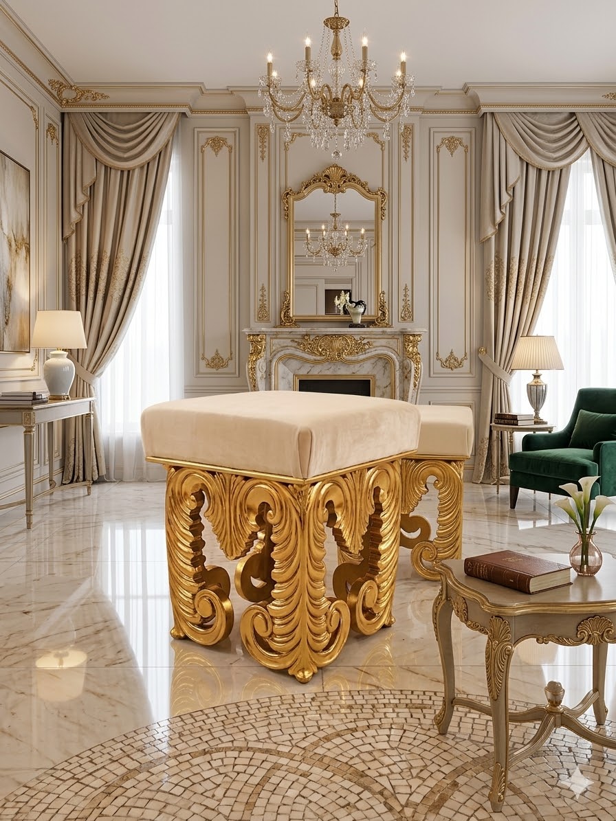 Gold baroque ottoman luxury furniture Karachi